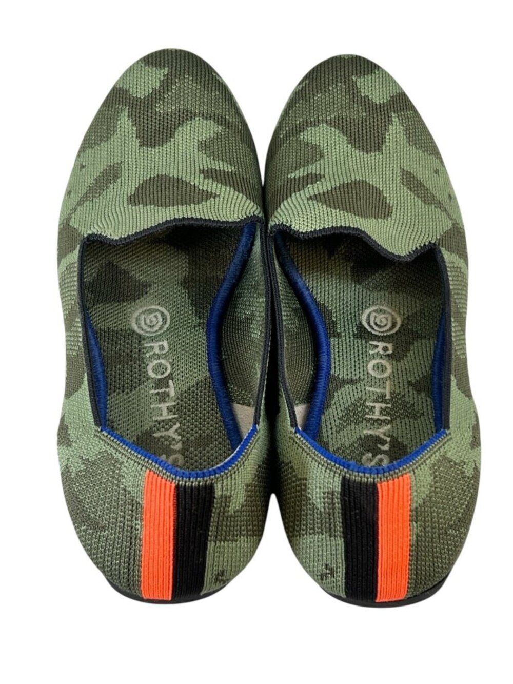 Rothy's The Loafer Flats Olive Camo Womens  Shoes Camoflage sz 8